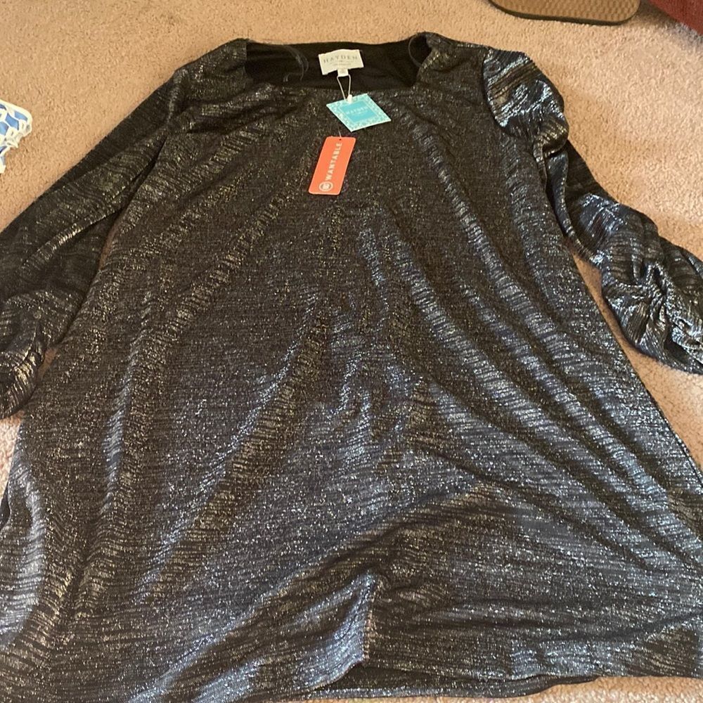 NWT Hayden square neck metallic dress M‎